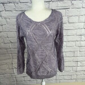Soho New York & Co. Women's NWT Casual Lavender Sequin Sparkle Sweater Size XS